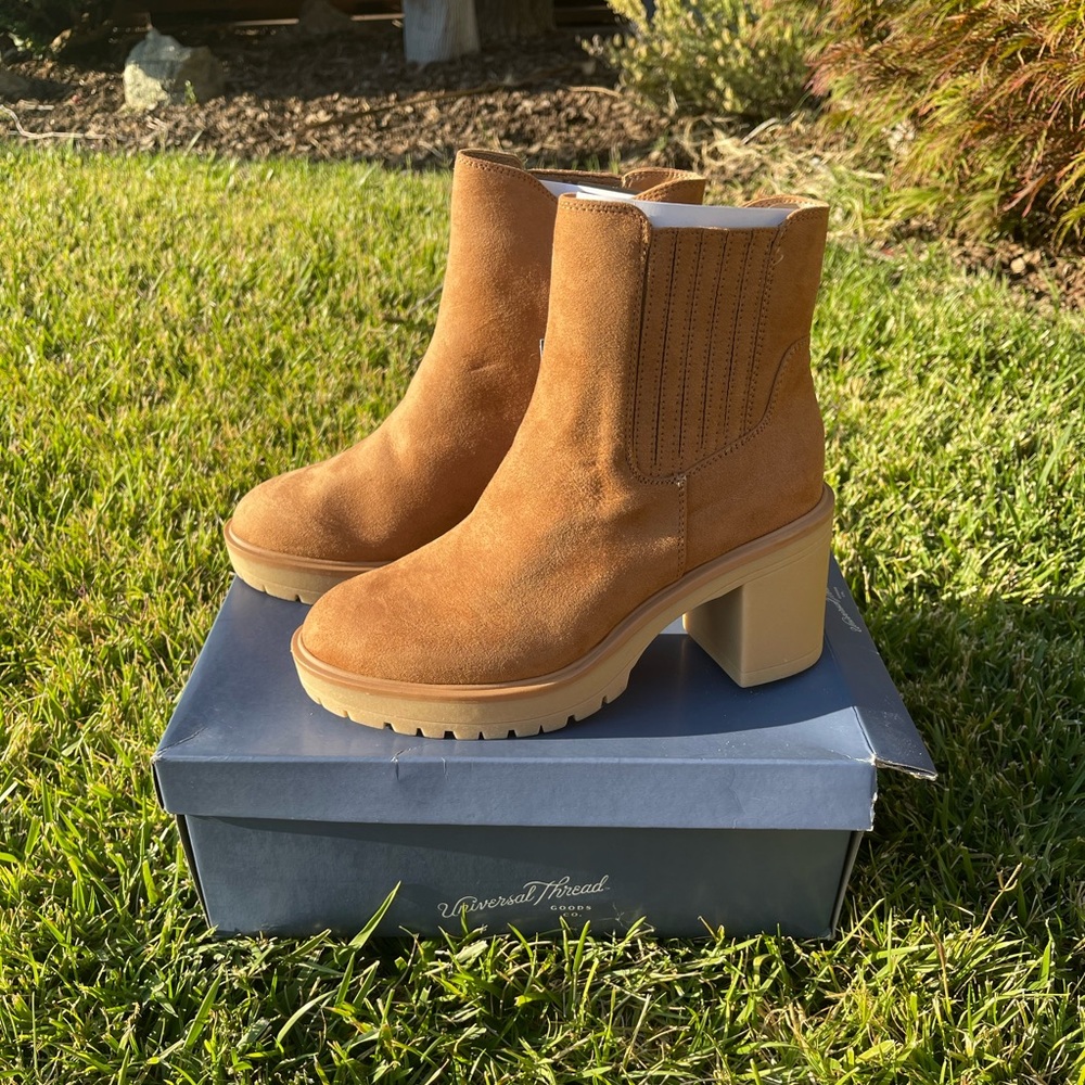 NWT Cognac Katrina Boots by Universal Thread